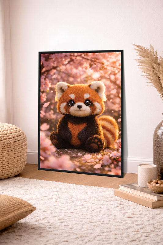 Blossom Guardian - Sitting Red Panda