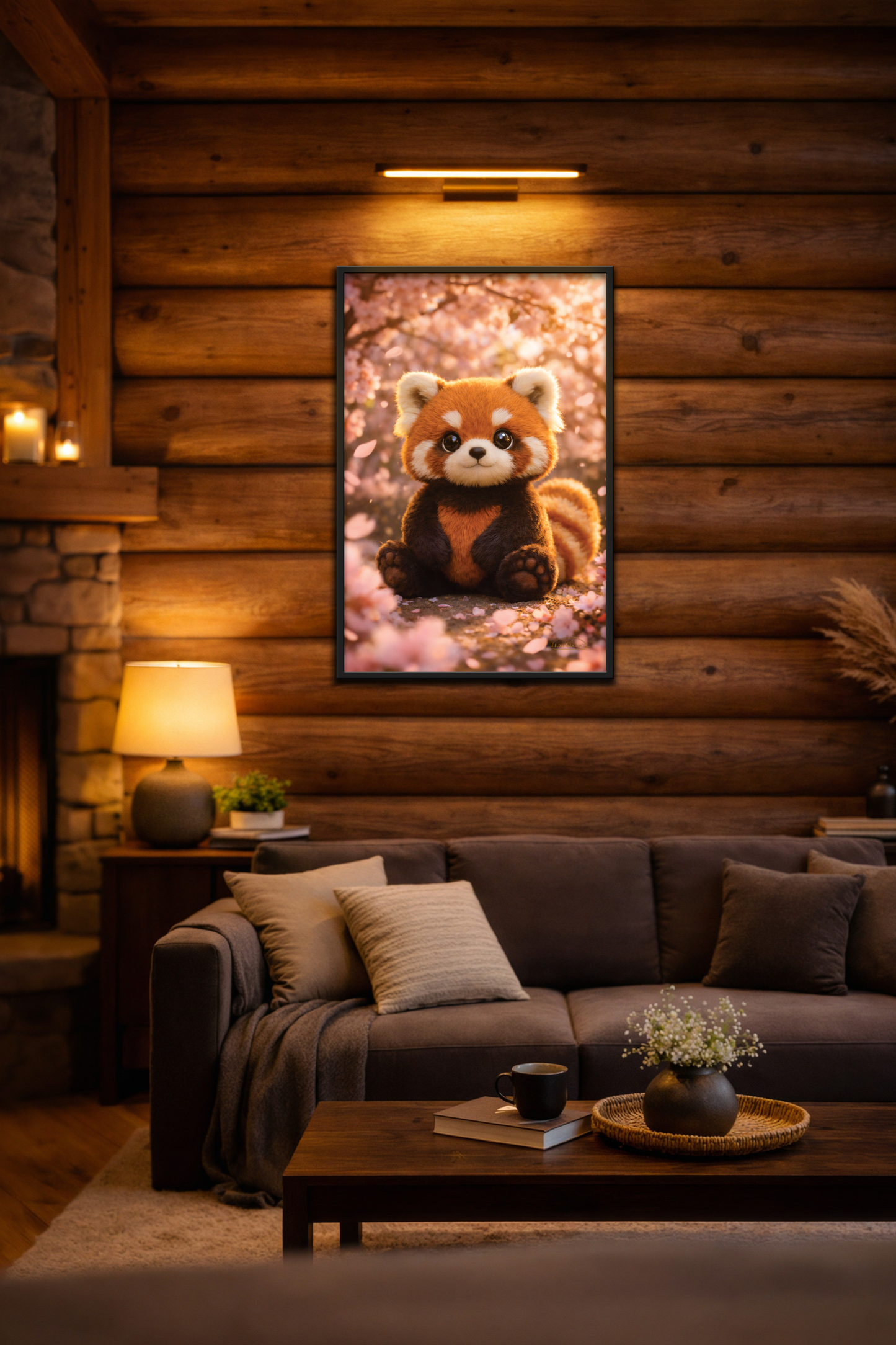 Blossom Guardian - Sitting Red Panda