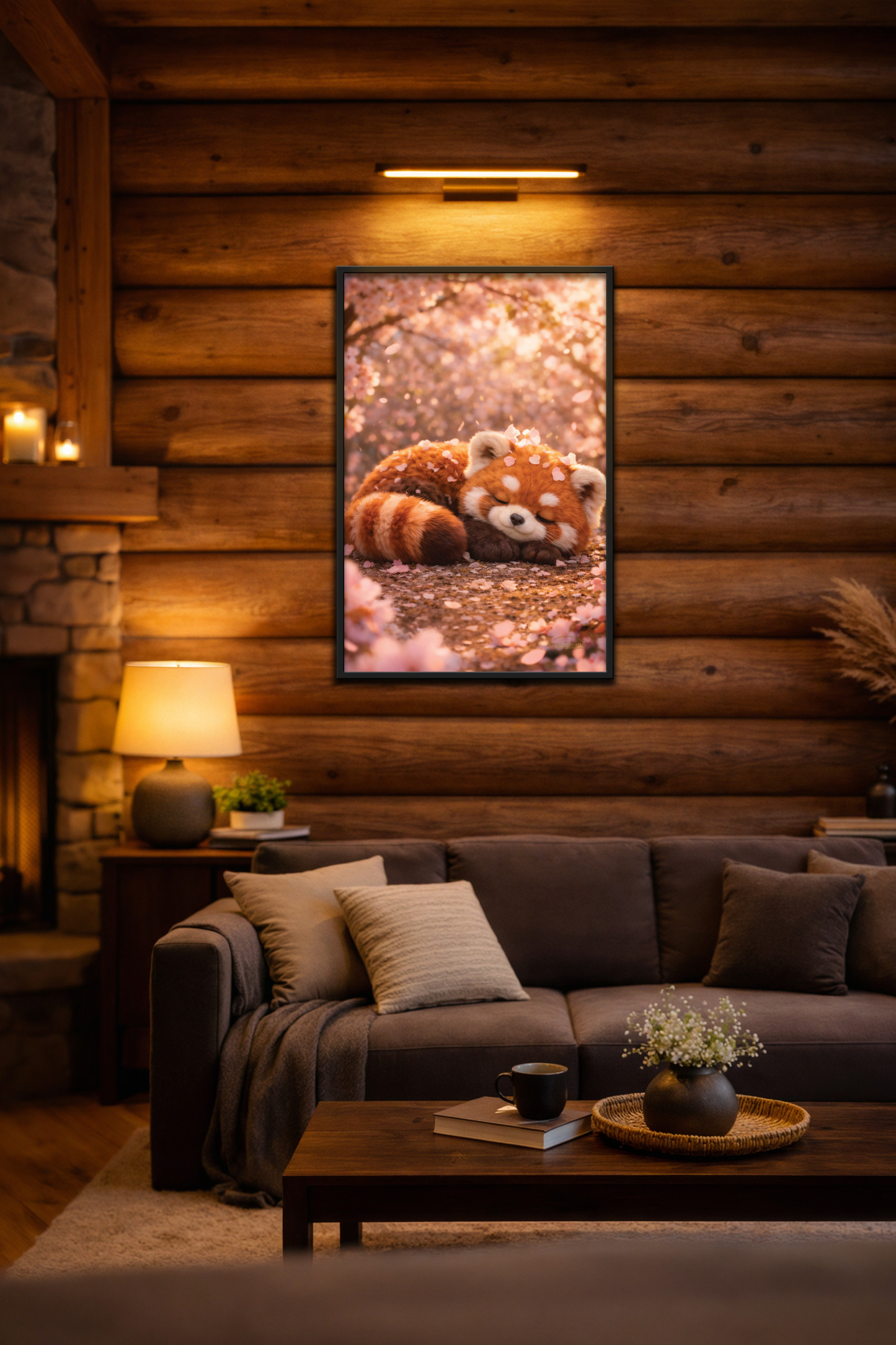 Blossom Guardian - Sleeping Red Panda