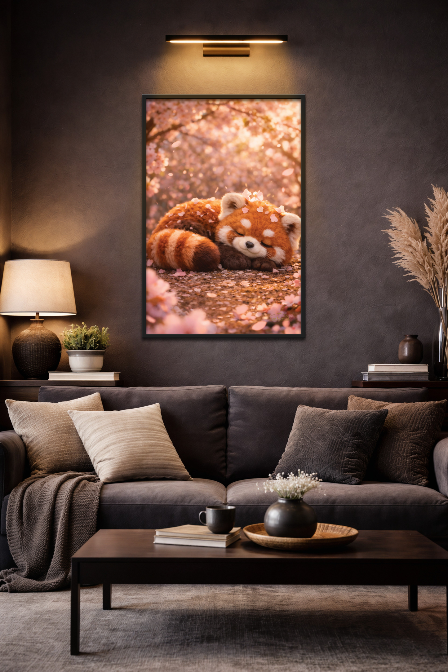 Blossom Guardian - Sleeping Red Panda