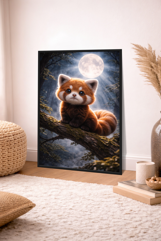Forest Guardian – Moonlit Red Panda Edition