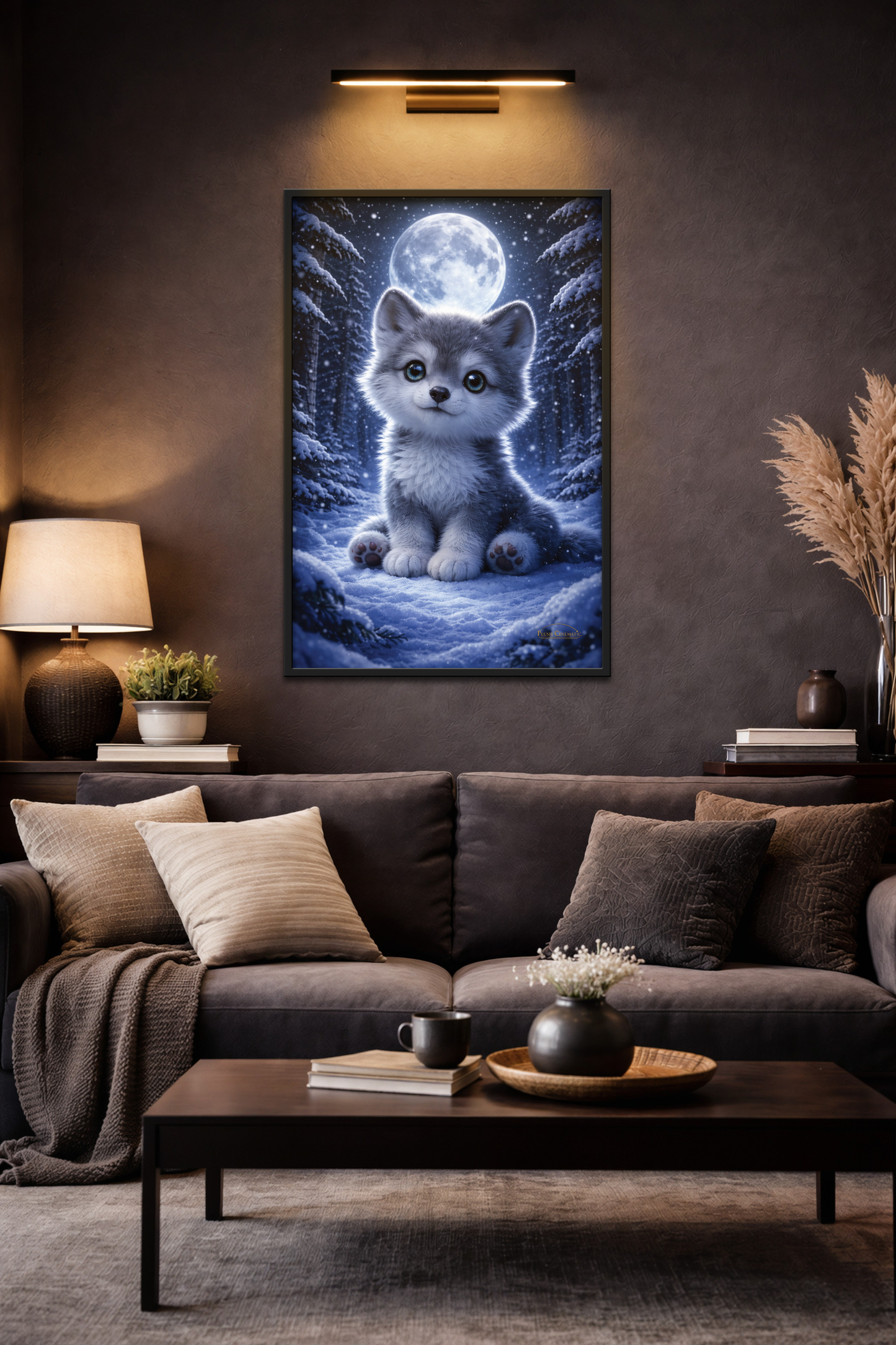 Frost Forest Guardian - Moonlit Wolf